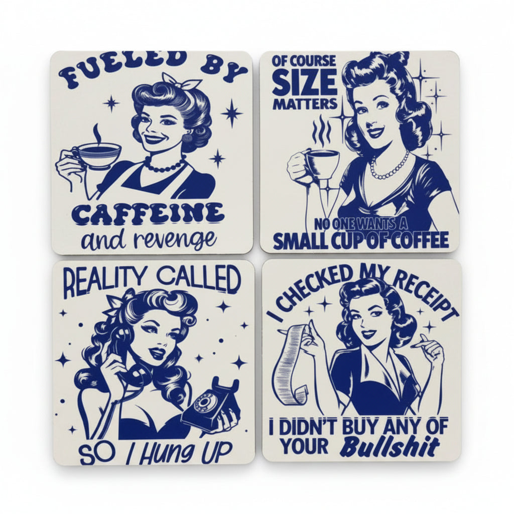 Magnet Set- Retro Ladies in Blue 2